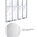 Ver imagem 3 de Porta de Aço de Correr Central com Grade Quadrada 4 Folhas 213x200 Riobras Aço Pronto Branco