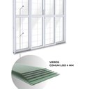 Ver imagem 5 de Porta de Aço de Correr Central com Grade Quadrada 4 Folhas 213x200 Riobras Aço Pronto Branco