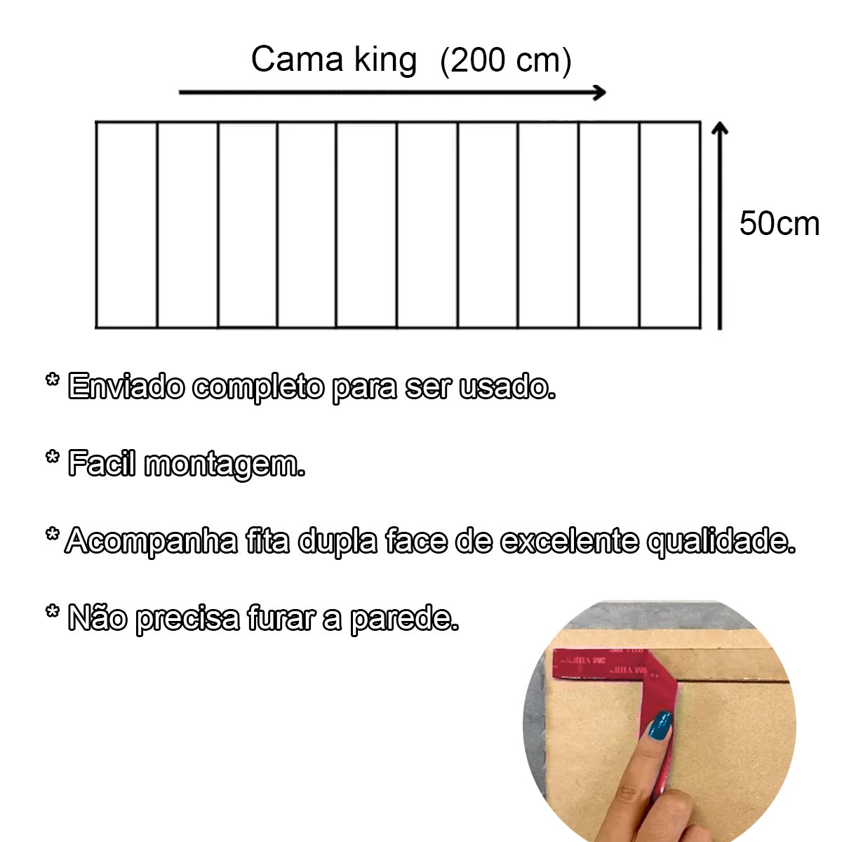 Cabeceira Painel Modular Paris Tecido Veludo King 200 Cm:bege - 3