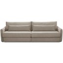 Ver imagem 5 de Sofá Cama Retrátil 3 Lugares para Sala 240cm Bérgamo F04 Linho Bege Claro Couríssimo Café - Lyam Dec