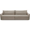 Ver imagem 3 de Sofá Cama Retrátil 3 Lugares para Sala 240cm Bérgamo F04 Linho Bege Claro Couríssimo Café - Lyam Dec