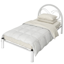 Ver imagem 1 de Cama Solteiro Tamires Aço Tubular Branco com Estrado de Eucalipto Resistente