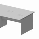 Ver imagem 4 de Mesa Estação de Trabalho 4,80 m X 1,20 m 8 Lugares Pés Painel F5 Office Cor:Cinza