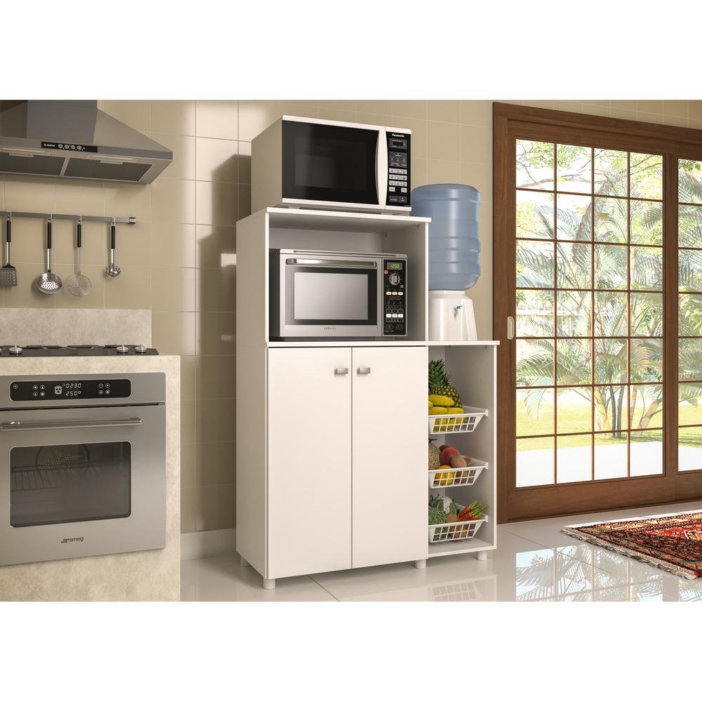 Armário para Forno e Microondas Multimóveis 2 Portas FG2531 Branco ...