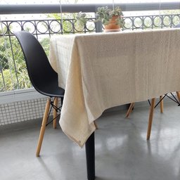 Toalha de Mesa Algodão Cru Luxo Quadrada 1,50x1,50 - 1