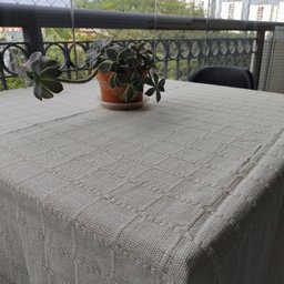 Toalha de Mesa Algodão Cru Luxo Quadrada 1,50x1,50 - 4