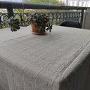 Ver imagem 4 de Toalha de Mesa Algodão Cru Luxo Quadrada 1,50x1,50