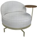 Ver imagem 1 de Poltrona Giratoria Glamour 704 Organica Linho Boucle 3302 Ezz