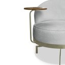 Ver imagem 6 de Poltrona Giratoria Glamour 704 Organica Linho Boucle 3302 Ezz