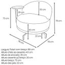 Ver imagem 4 de Poltrona Giratoria Glamour 704 Organica Linho Boucle 3302 Ezz