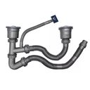 Ver imagem 2 de Cuba Dupla Cozinha Gourmet Aço Inox Escovado Escorredor Luxo Lava Louça Alimento Escorre Agua