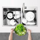 Ver mais imagens de Cuba Dupla Cozinha Gourmet Aço Inox Escovado Escorredor Luxo Lava Louça Alimento Escorre Agua