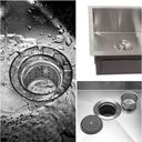 Ver imagem 7 de Cuba Dupla Cozinha Gourmet Aço Inox Escovado Escorredor Luxo Lava Louça Alimento Escorre Agua