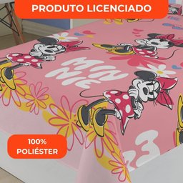 Jogo de Cama Infantil Lepper Minnie Solteiro 2 Peças Microfibra Rosa - 7