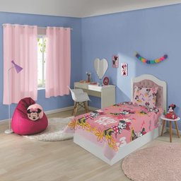 Jogo de Cama Infantil Lepper Minnie Solteiro 2 Peças Microfibra Rosa - 2