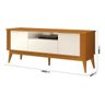 Rack para Tv até 75" 2 Portas 1 Gaveta Morgan 1.80 Edn:cedro - 5