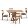 Conjunto Mesa com 4 Cadeiras Madeira Maciça Tampo Laminado - 2