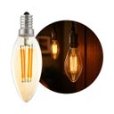 Ver imagem 5 de 3x Lâmpada Led Filamento E14 Vela C35 4w 2700k Âmbar Lf-3957 Astraled St2179