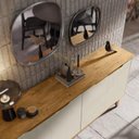 Ver imagem 5 de Buffet / Balcão / Aparador / Bancada Fl 4 Portas Amplo Espaço Interno para Objetos sem Puxadores Ext