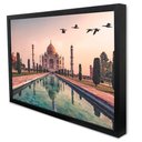 Ver imagem 3 de Quadro Decorativo Caixa Cidade Taj Mahal Tacolado Moldura Caixa Alta 4,5cm Preta sem Vidro 40 X 60c