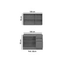 Ver imagem 3 de Cozinha Modulada Completa Botanic 3 Peças (1aéreo+1balcão+1complemento) C3p15 Nogueira/verde