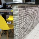 Ver imagem 4 de Vinil Adesivo de Piso e Parede Tijolinho Cinza Escuro 3d Lavável Autocolante Texturizado Realista