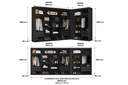 Ver mais imagens de Closet Modulado Duplo 6 Gavetas Preto MDF Amoudi Móveis