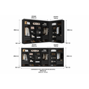 Ver mais imagens de Closet Modulado Duplo 6 Gavetas Preto MDF Amoudi Móveis