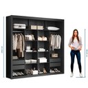 Ver imagem 2 de Closet Modulado Duplo 6 Gavetas Preto MDF Amoudi Móveis