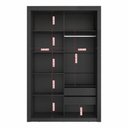 Ver imagem 3 de Closet Modulado Duplo 6 Gavetas Preto MDF Amoudi Móveis