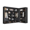 Ver imagem 6 de Closet Modulado Duplo 6 Gavetas Preto MDF Amoudi Móveis