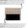 Cabeceira Cama Box Estofada King 195 Cm Ananda Suede:bege - 5