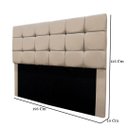Ver imagem 3 de Cabeceira Cama Box Estofada King 195 Cm Ananda Suede:bege