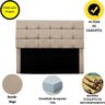 Cabeceira Cama Box Estofada King 195 Cm Ananda Suede:bege - 4