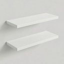 Ver imagem 2 de Kit 2 Prateleira 40x20cm MDP com Suporte Invisível Branco