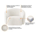 Ver imagem 6 de Kit Sofá 3 Lugares 180cm e 2 Poltronas Orgânica Luxo Recepção Amore Bouclé - Adj Decor