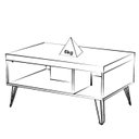 Ver imagem 6 de Mesa de Centro Sala de Estar 91 Cm 4215 Carvalho Arly