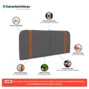 Ver imagem 3 de Cabeceira Painel Orgânico Cama Box Casal Padrão Flay 140cm Dobrável Bouclé Cinza Escuro - Desk Desig