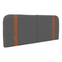 Ver imagem 6 de Cabeceira Painel Orgânico Cama Box Casal Padrão Flay 140cm Dobrável Bouclé Cinza Escuro - Desk Desig