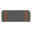Ver imagem 2 de Cabeceira Painel Orgânico Cama Box Casal Padrão Flay 140cm Dobrável Bouclé Cinza Escuro - Desk Desig
