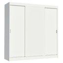Ver imagem 2 de Guarda-Roupa Casal Madesa Reno 3 Portas de Correr Branco Cor:Branco
