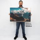 Ver imagem 2 de Quadro Decorativo O Céu e as Montanhas em tela Canvas TACOLADO PAPEL DE PAREDE Moldura Flutuante 4,5