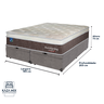 Cama Box Baú Cinza e Colchão King Duro Spring Molas Superlastic Plumatex - 3