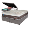 Cama Box Baú Cinza e Colchão King Duro Spring Molas Superlastic Plumatex - 1