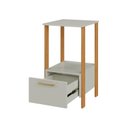 Ver imagem 1 de Mesa Auxiliar Escritório/mesa Cabeceira 100% Mdf 1 Gaveta 40cm Industrial F39 Pradel Móveis