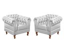 Ver imagem 4 de Sofá 2 Lugares Com 2 Poltronas Chesterfield Capitonê Dom Pedro - Couríssimo Branco