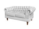 Ver imagem 2 de Sofá 2 Lugares Com 2 Poltronas Chesterfield Capitonê Dom Pedro - Couríssimo Branco