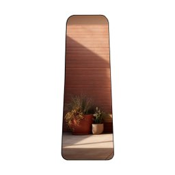 Espelho Grande Corpo Inteiro Geométrico C/ Moldura em Couro 3cm 170x70cm - Mod. Tetris Preto - 2