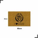 Ver imagem 2 de Tapete Capacho Love Dog Spitz Amo Cachorro 60x40 Lulu Porta