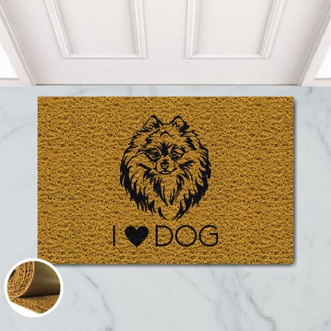 Tapete Capacho Love Dog Spitz Amo Cachorro 60x40 Lulu Porta